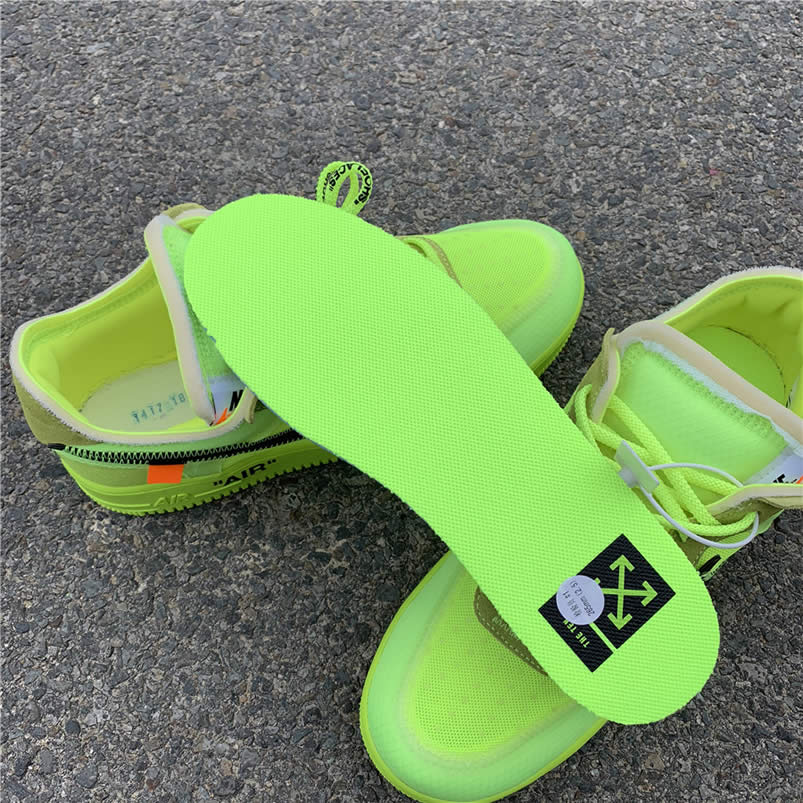 Off-White x Nike Air Force 1 Low 'Volt' Green Release Date AO4606-700 Pics