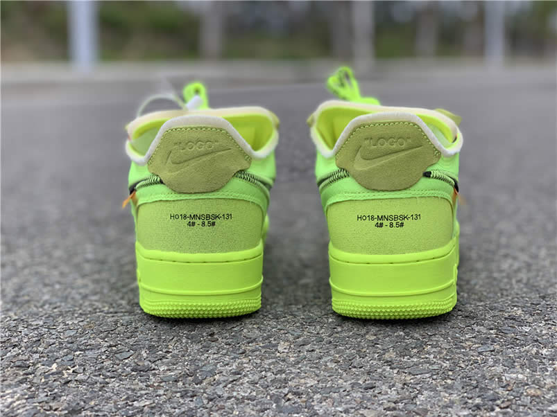 Off-White x Nike Air Force 1 Low 'Volt' Green Release Date AO4606-700 Pics