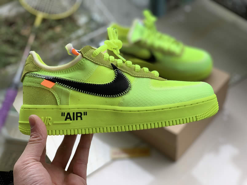 Off-White x Nike Air Force 1 Low 'Volt' Green Shoes AO4606-700 For Sale