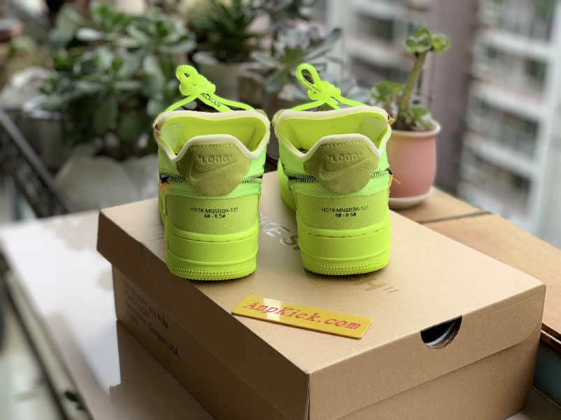 Off-White x Nike Air Force 1 Low 'Volt' Green Shoes AO4606-700 For Sale