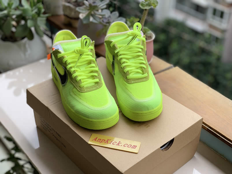 Off-White x Nike Air Force 1 Low 'Volt' Green Shoes AO4606-700 For Sale