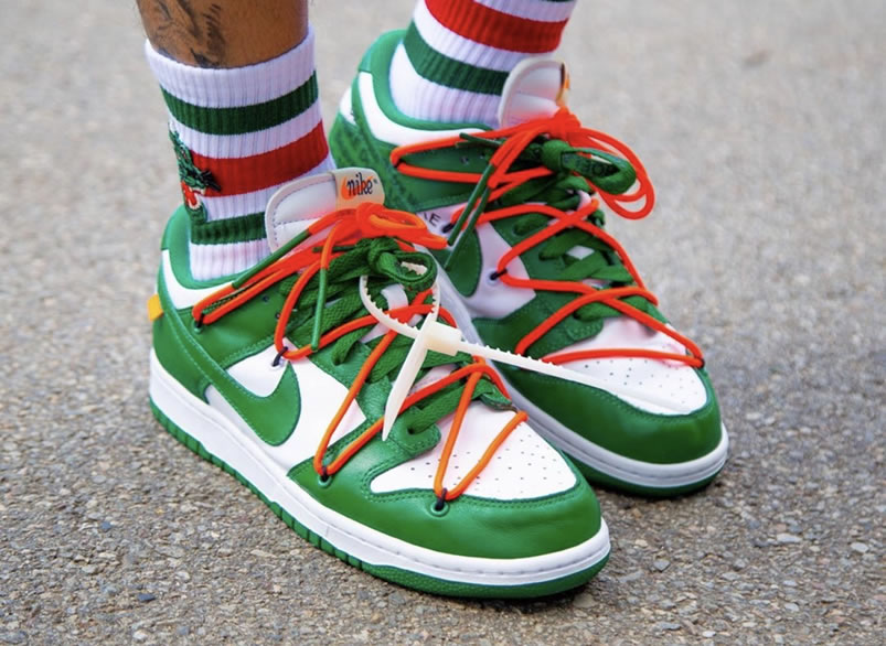 Off White Nike Dunk Low Pine Green On Feet Release Date Ct0856 100 (4) - newkick.vip