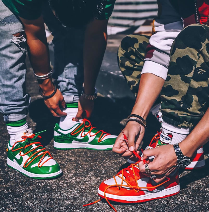 Off White Nike Dunk Low Pine Green On Feet Release Date Ct0856 100 (6) - newkick.vip