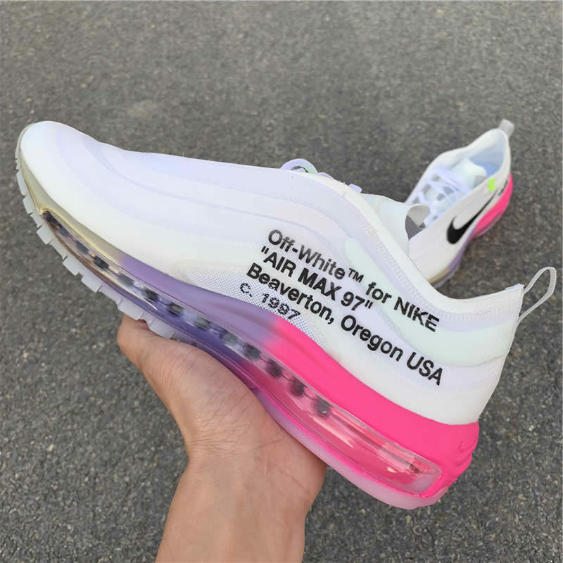 serena williams off white nike womens air max 97 pink rose detail