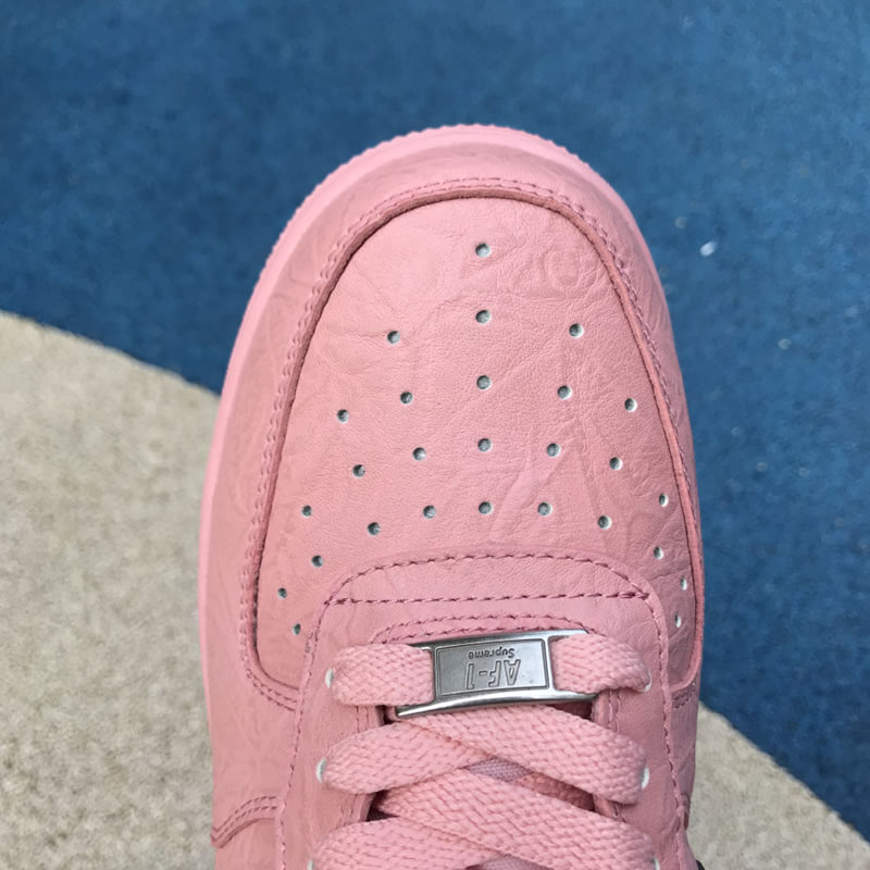 Supreme The North Face Nike Air Force 1 Sup AF1 Low "Pink Black" AR3066-800 Detail Image