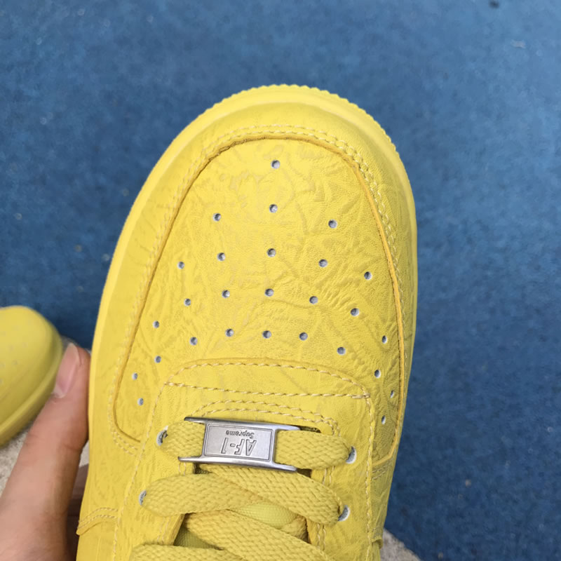 Supreme The North Face Nike Air Force 1 Sup AF1 Low Yellow Black AR3066-400 Detail Image