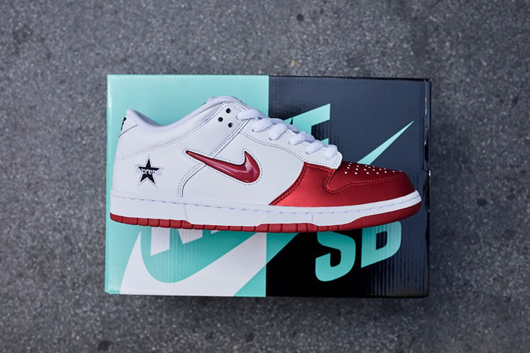 Supreme Nike Sb Dunk Low Red White 2019 Shoes Ck3480 600 (8) - newkick.vip