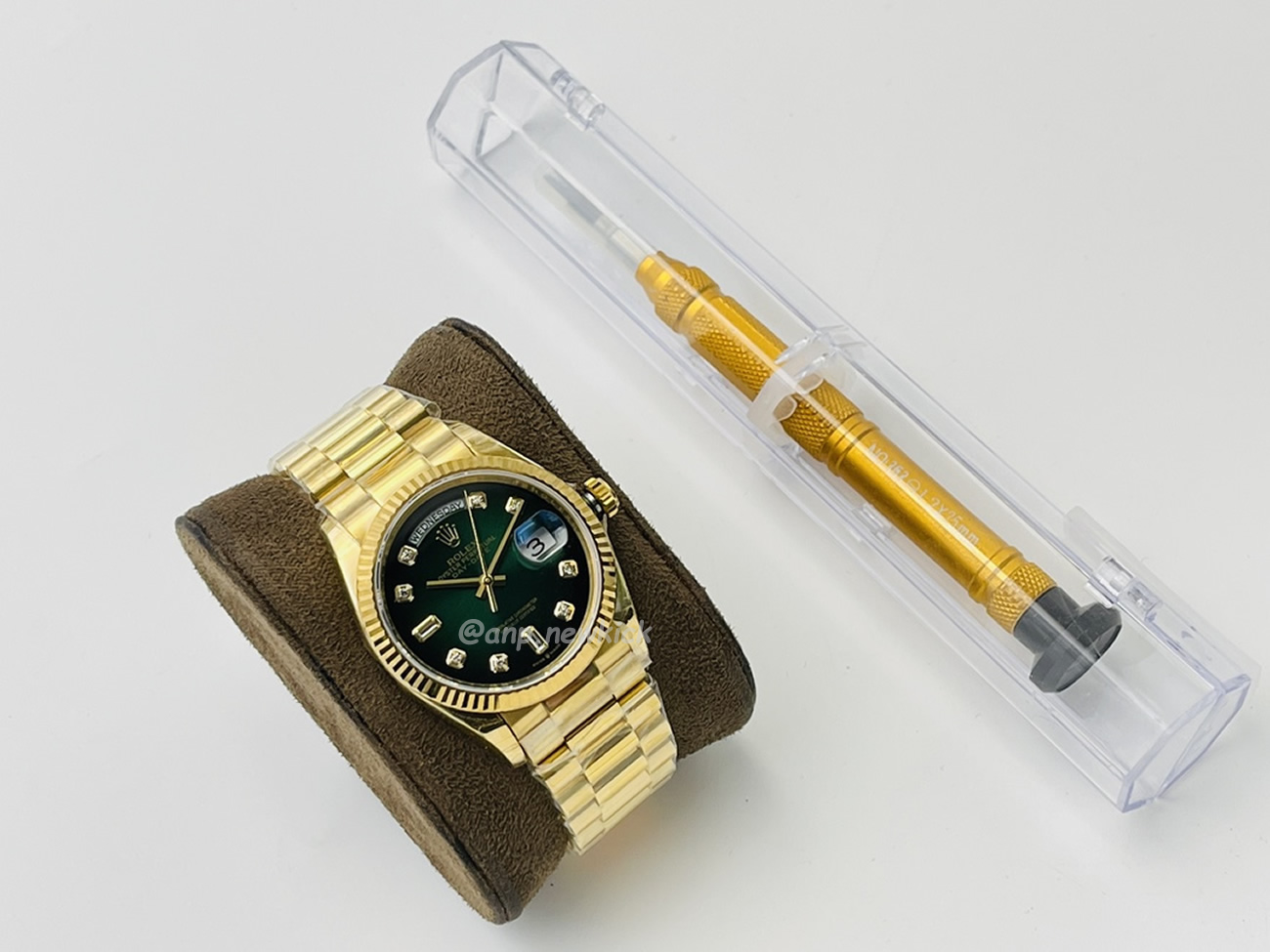 Rolex Day Date Olive Green 128238 0069 (4) - newkick.vip