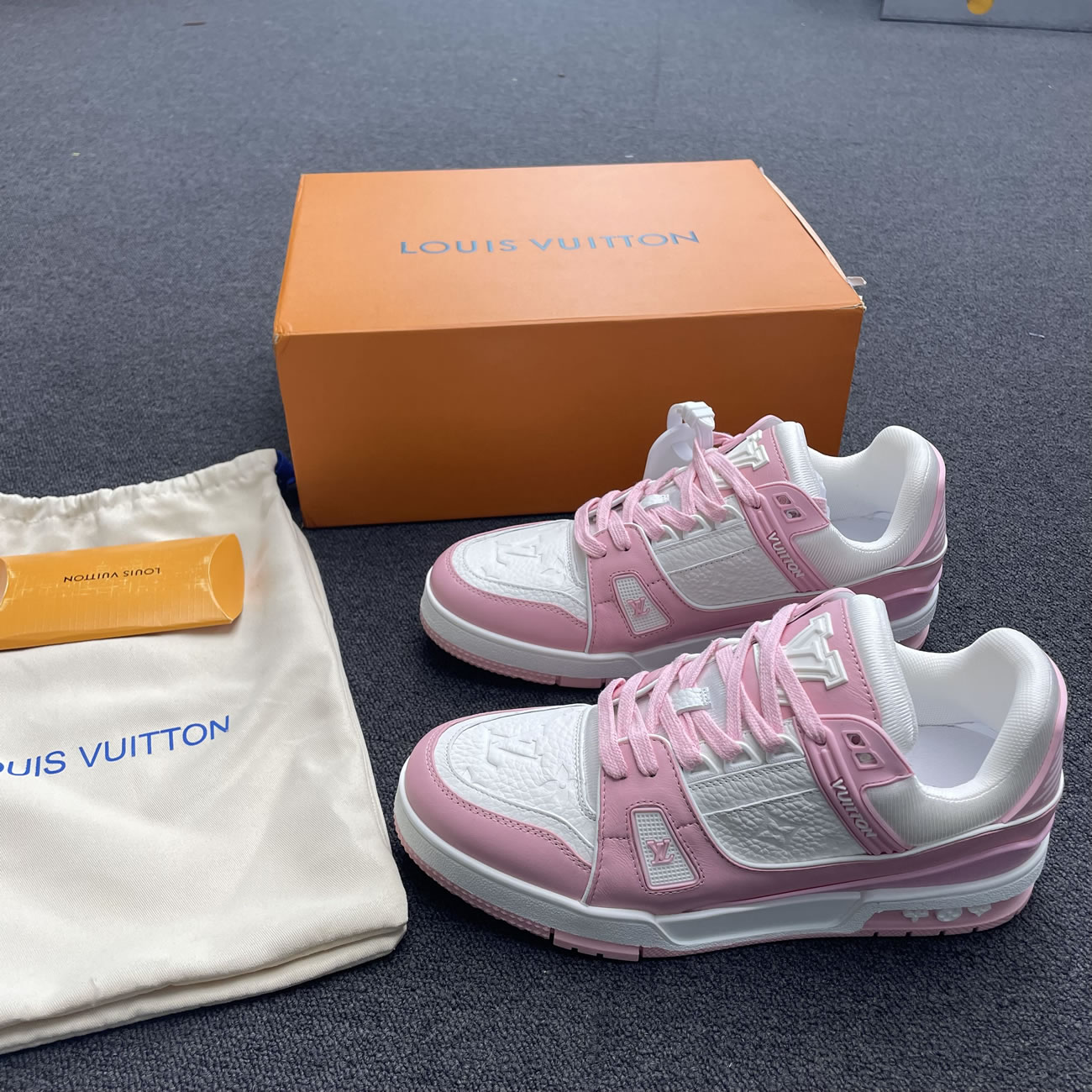 Lv Trainer Vuitton Sneaker Pink 1aa6w3 (4) - newkick.vip