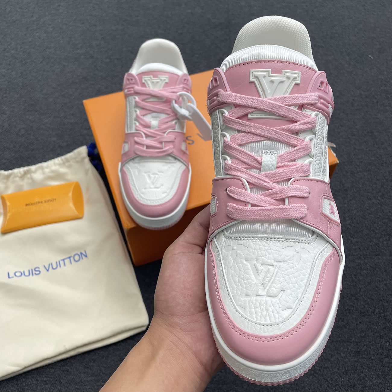 Lv Trainer Vuitton Sneaker Pink 1aa6w3 (5) - newkick.vip