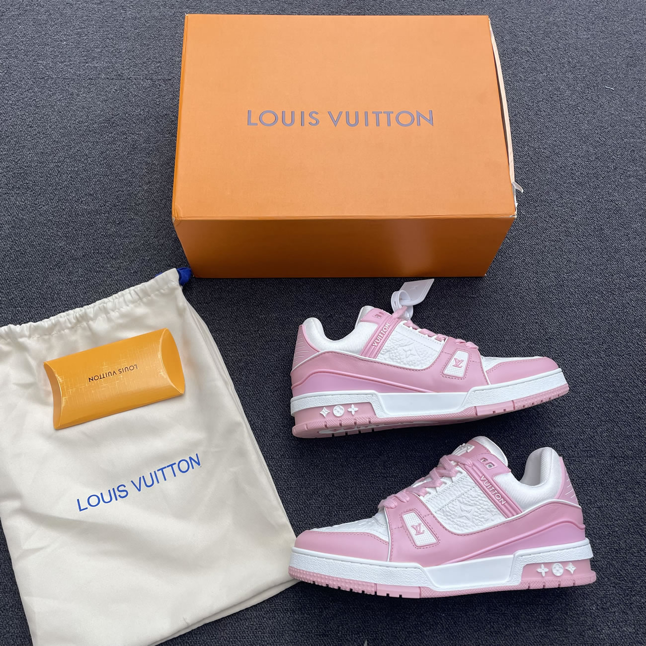 Lv Trainer Vuitton Sneaker Pink 1aa6w3 (8) - newkick.vip