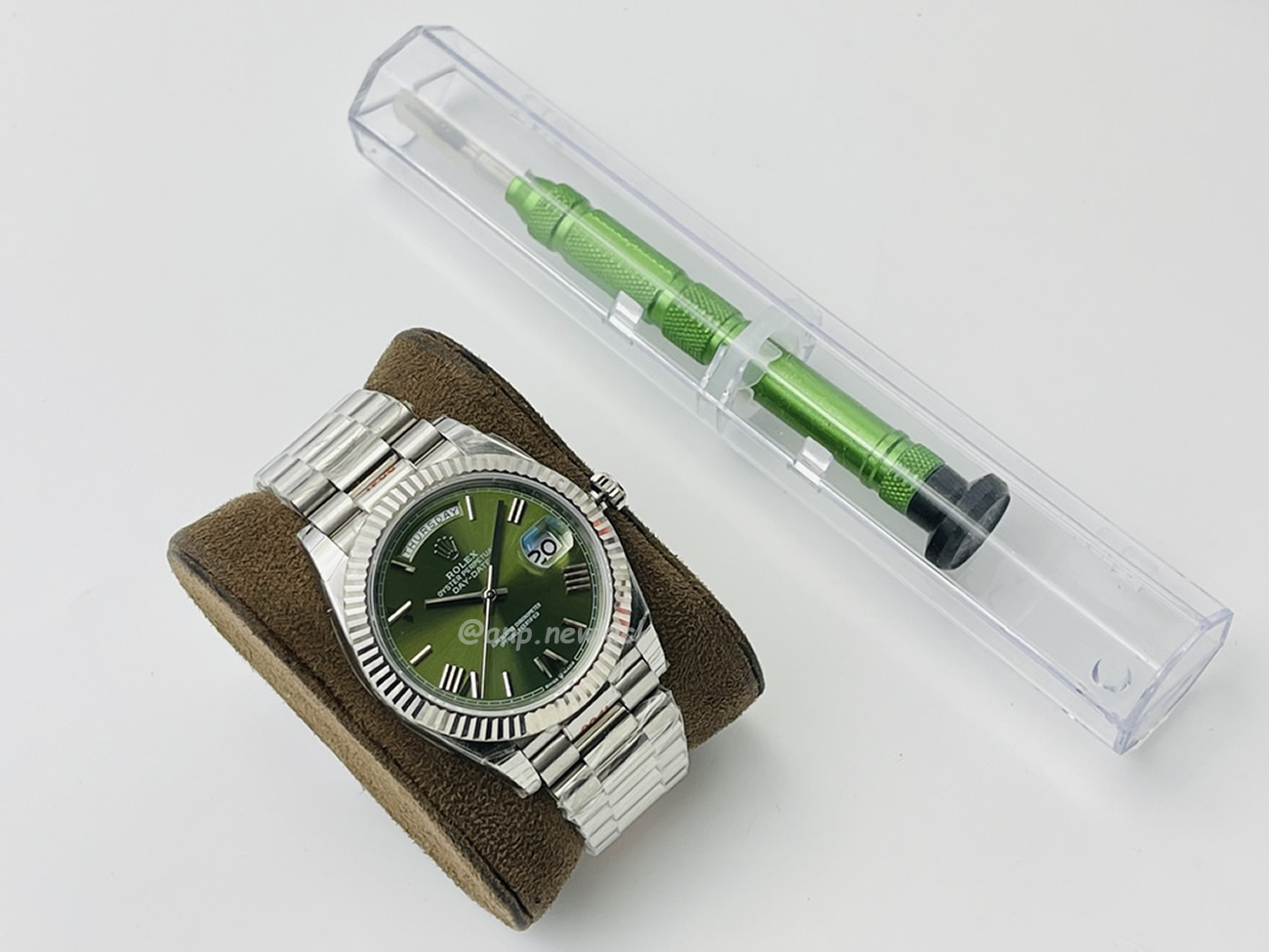 Rolex Day Date Olive Green 228239 0033 (4) - newkick.vip