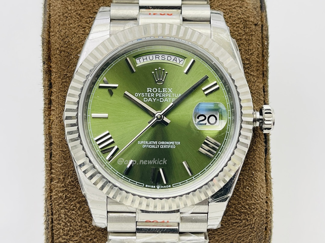 Rolex Day Date Olive Green 228239 0033 (6) - newkick.vip