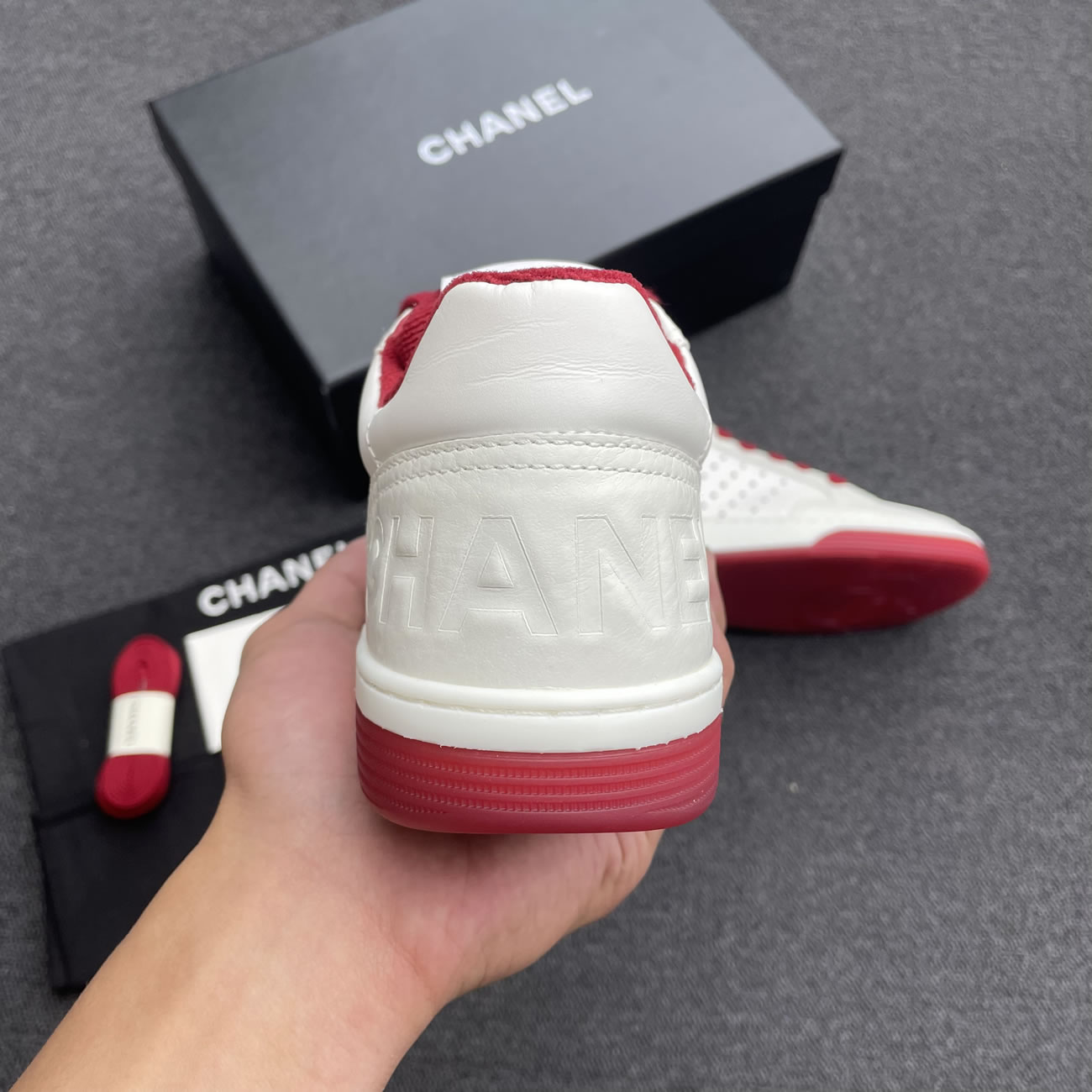 Chanel 22p Trainer White Black Burgundy Light Pink Blue (32) - newkick.vip