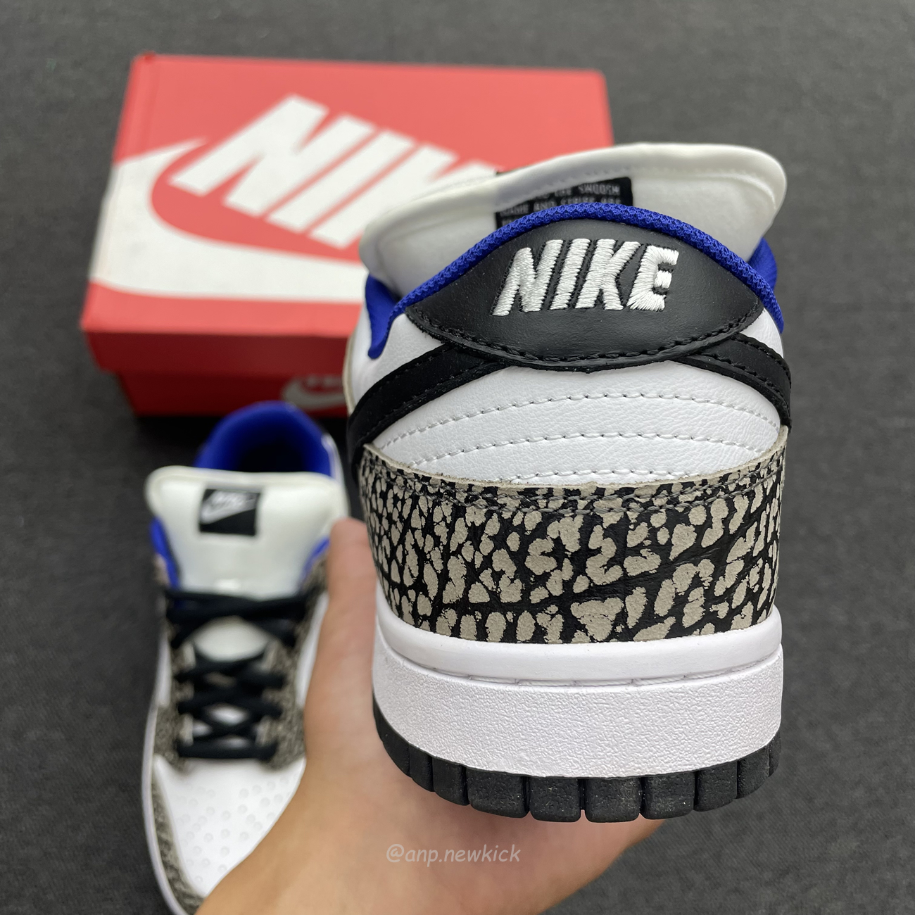 Nike Sb Dunk Low Supreme White Cement 304292 001 (4) - newkick.vip