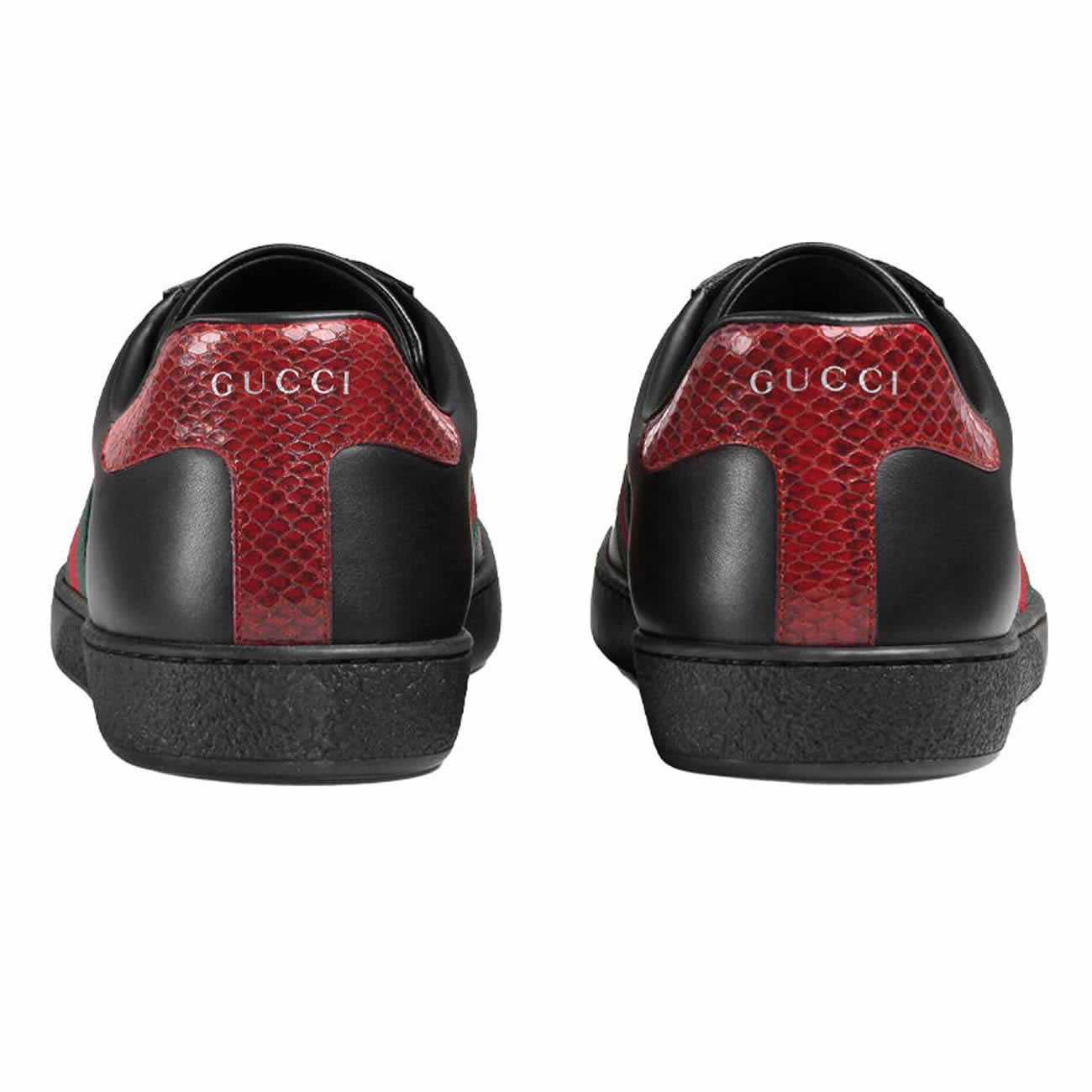 Gucci Ace Leather Black 386750 02jr0 1078 (5) - newkick.vip