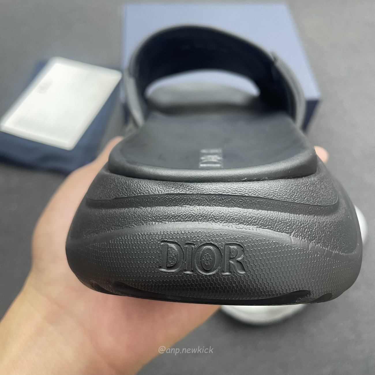 Dior H Town Sandals Grey Rubber And Beige And Black Dior Oblique Twilight 3sa132zyf H800 (4) - newkick.vip