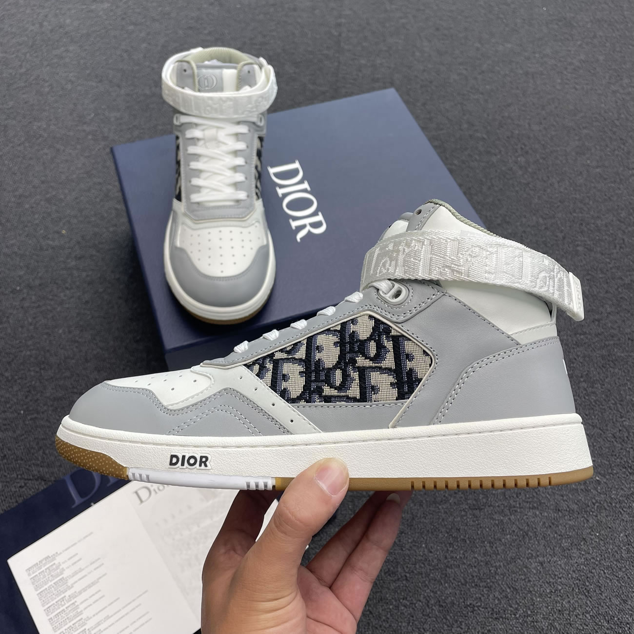 Dior B27 High Gray White 3sh132zir H165 (7) - newkick.vip