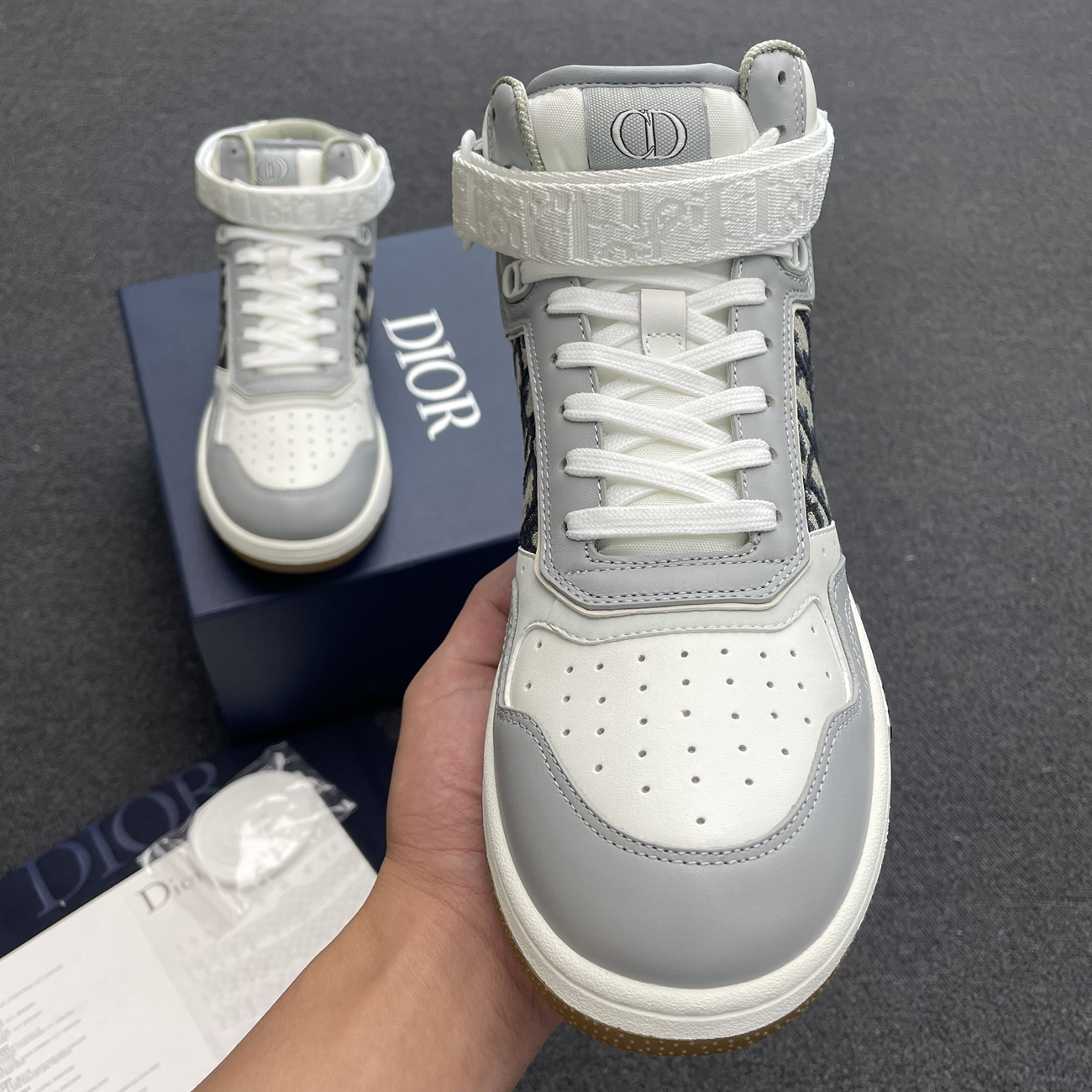 Dior B27 High Gray White 3sh132zir H165 (9) - newkick.vip