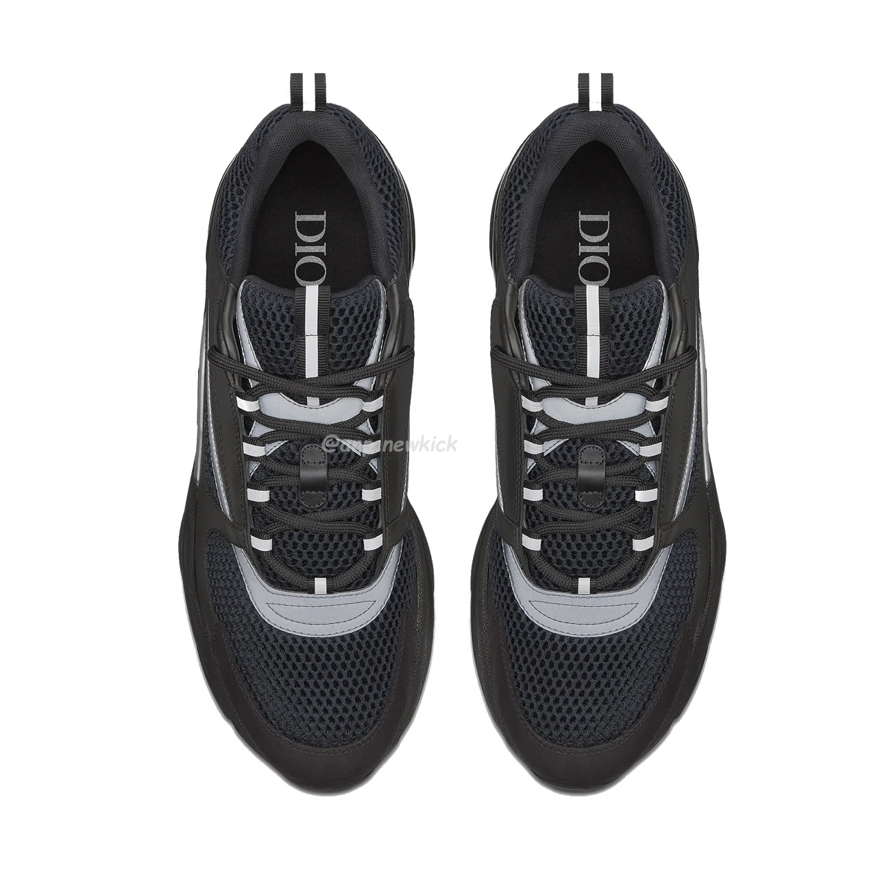 Dior B22 Sneaker Black Technical Mesh And Smooth Calfskin (3) - newkick.vip