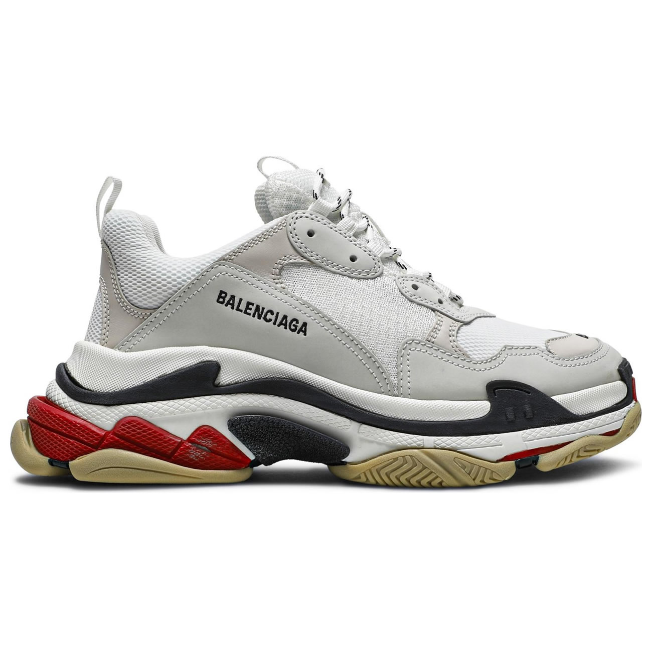 Balenciaga Triple S White Black Red 533882w09e19000 (5) - newkick.vip