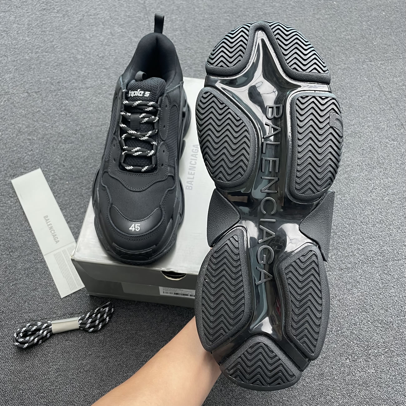 Balenciaga Triple S Black W 541624w09011000 (10) - newkick.vip