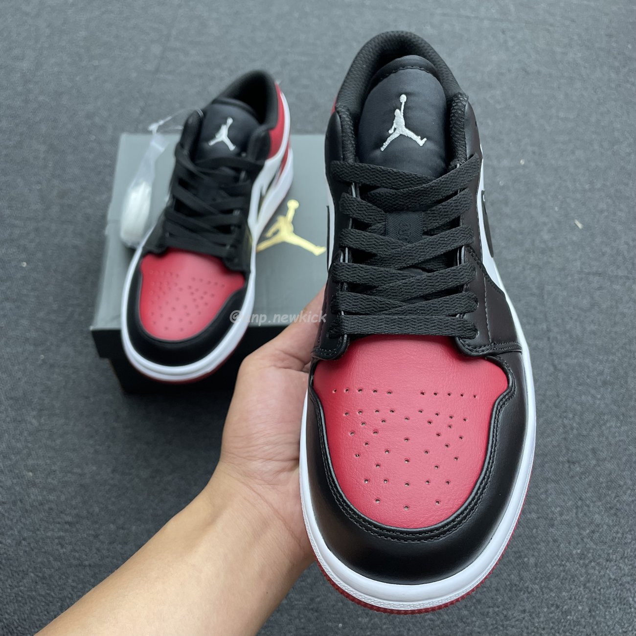 Air Jordan 1 Low Bred Toe 553558 612 (10) - newkick.vip