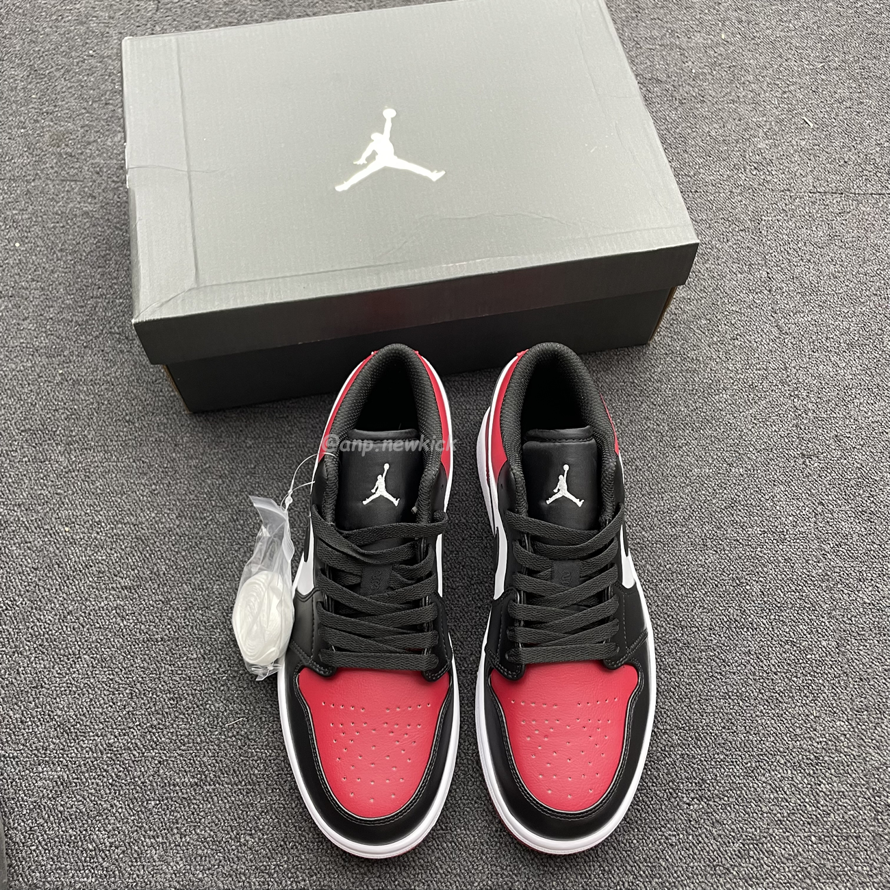 Air Jordan 1 Low Bred Toe 553558 612 (13) - newkick.vip