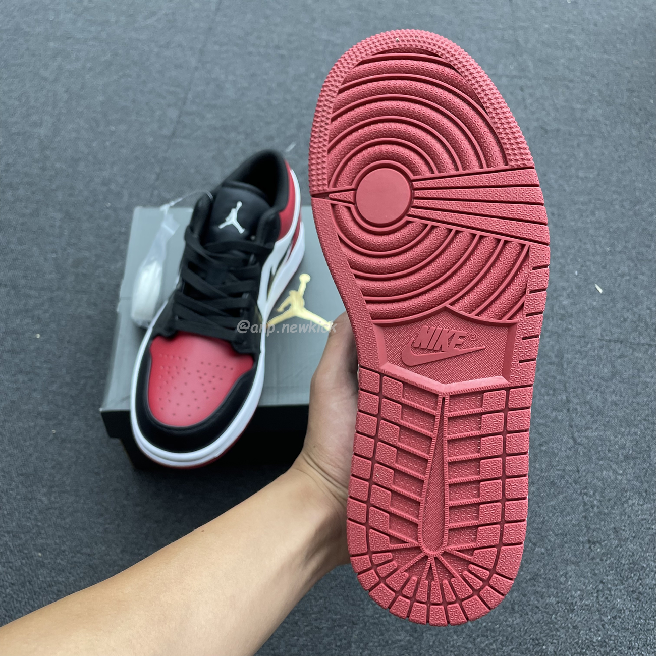 Air Jordan 1 Low Bred Toe 553558 612 (6) - newkick.vip