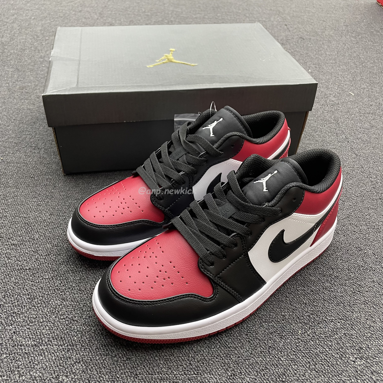 Air Jordan 1 Low Bred Toe 553558 612 (7) - newkick.vip