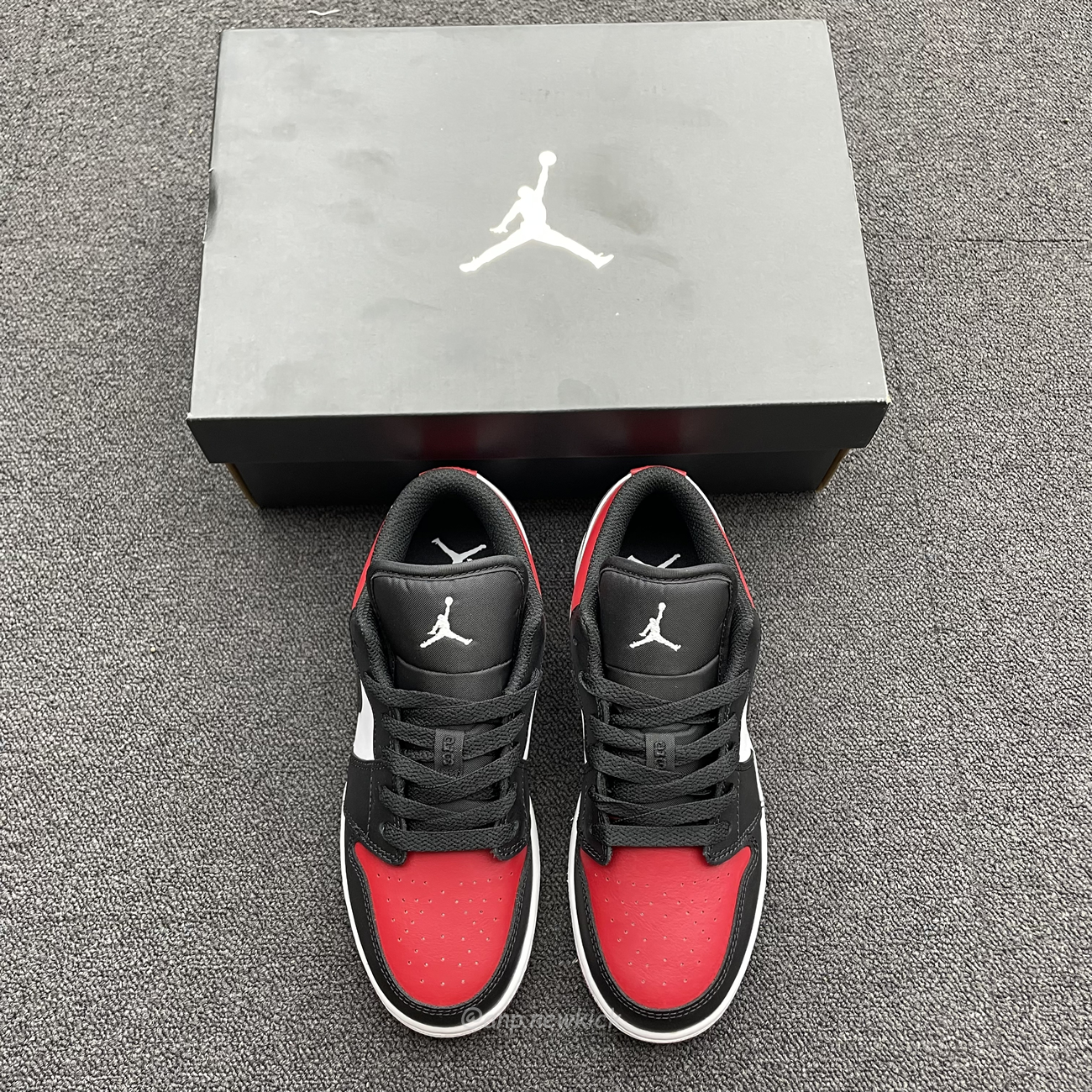 Air Jordan 1 Low Bred Toe Gs 553560 612 (14) - newkick.vip