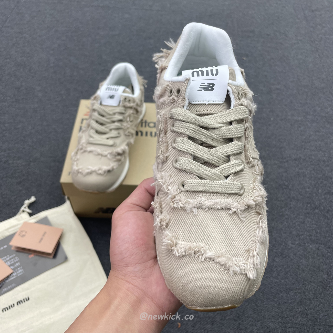 New Balance 574 Miu Miu Denim Colonial Beige (6) - newkick.vip