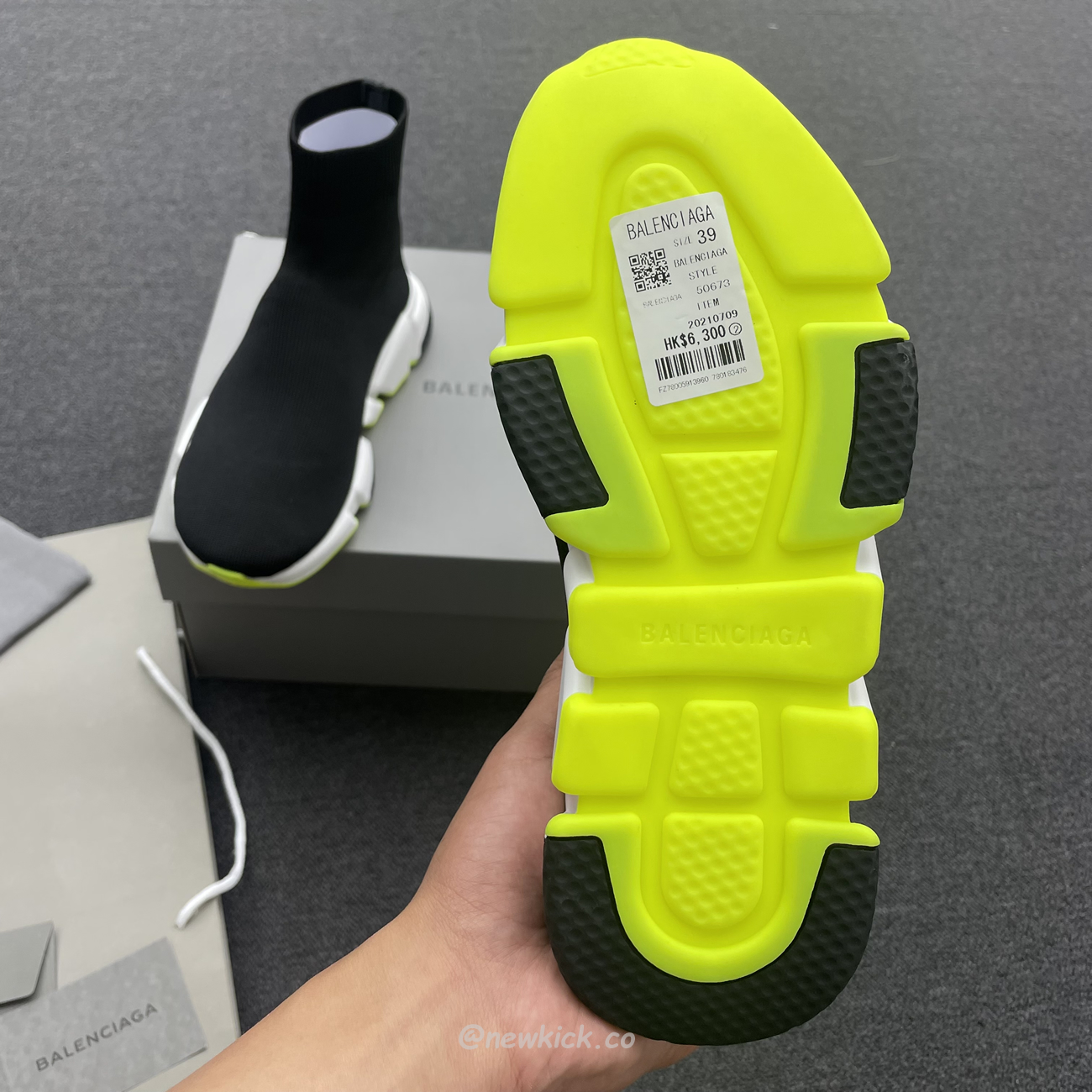 Balenciaga Speed Trainer Black Yellow 587280w17041016 (10) - newkick.vip