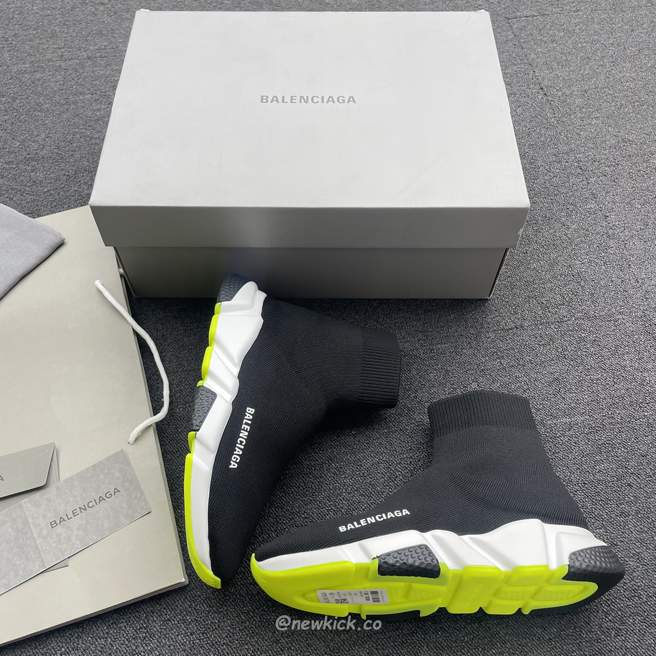 Balenciaga Speed Trainer Black Yellow 587280w17041016 (7) - newkick.vip