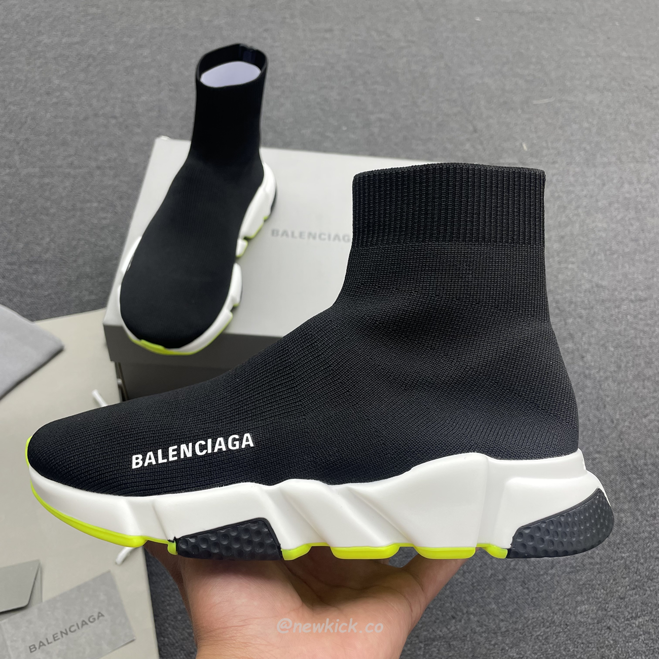 Balenciaga Speed Trainer Black Yellow 587280w17041016 (8) - newkick.vip