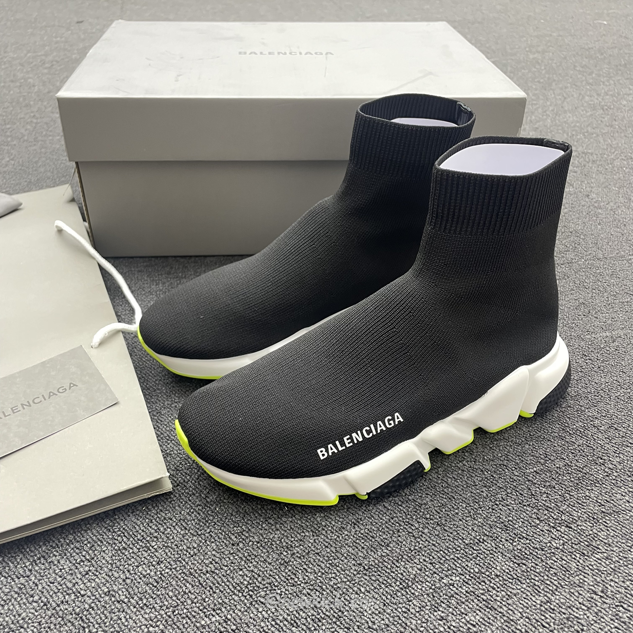 Balenciaga Speed Trainer Black Yellow 587280w17041016 (9) - newkick.vip