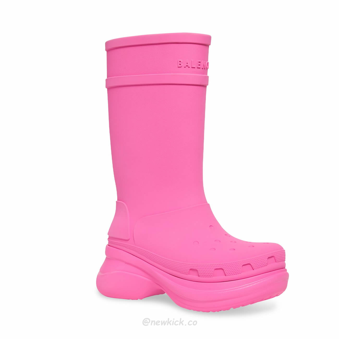 Balenciaga X Crocs Boot Black White Green Bright Pink Beige Rubber 677388w1s8e1000 (48) - newkick.vip