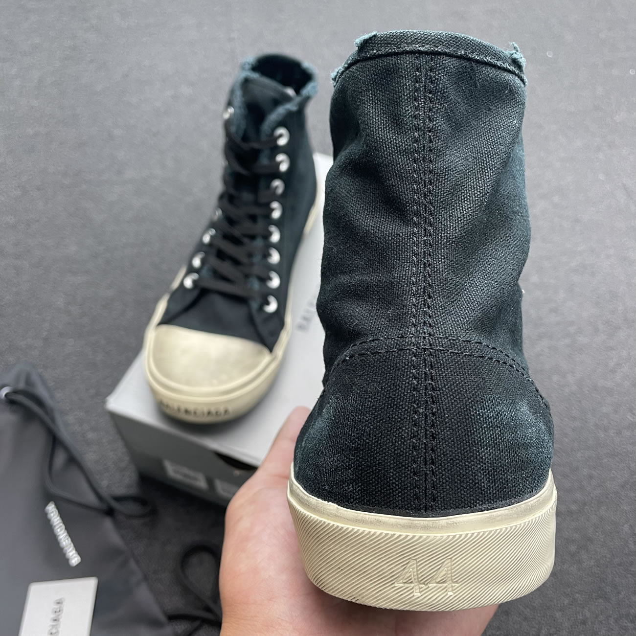 Balenciaga Paris High Top Black 688752w3rc11090 (7) - newkick.vip