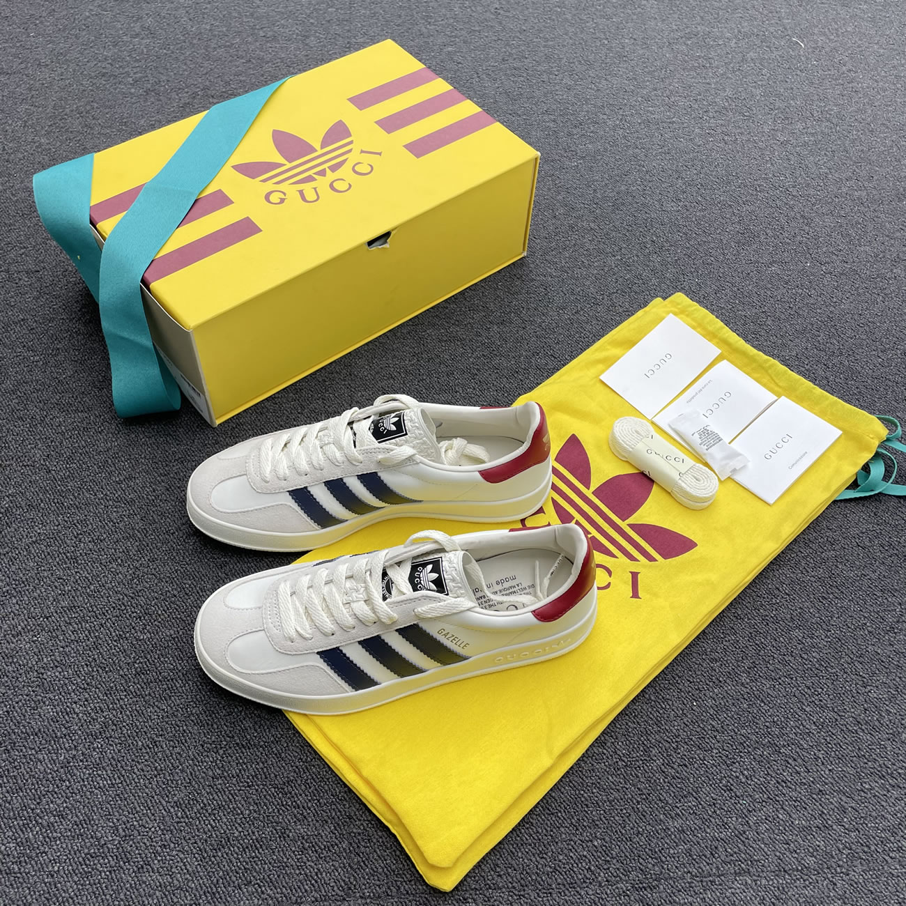 Adidas X Gucci Gazelle White 707847utt109060 (6) - newkick.vip