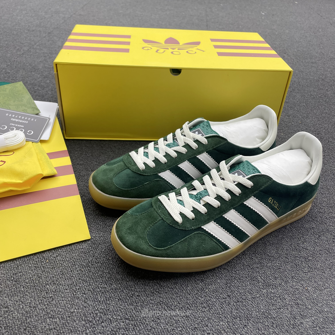 Adidas Gazelle Collegiate Green White Gum 707861utt109060 (2) - newkick.vip