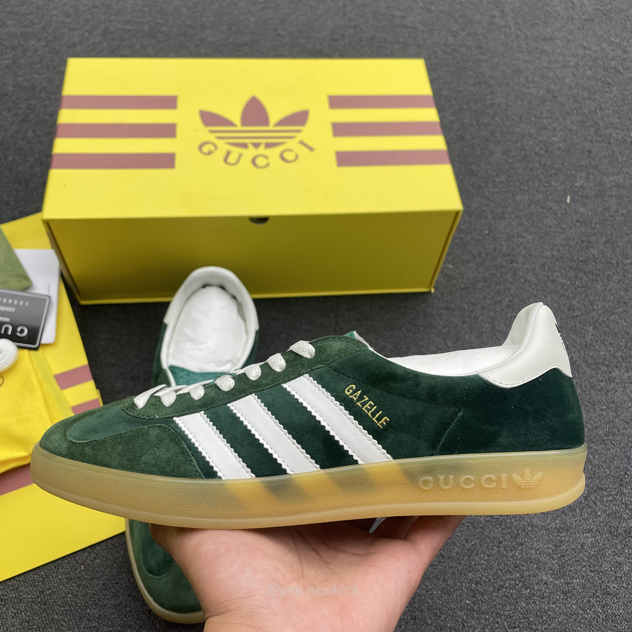 Adidas Gazelle Collegiate Green White Gum 707861utt109060 (6) - newkick.vip