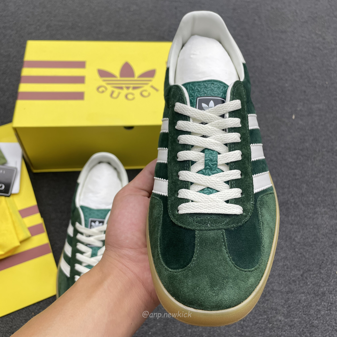 Adidas Gazelle Collegiate Green White Gum 707861utt109060 (9) - newkick.vip