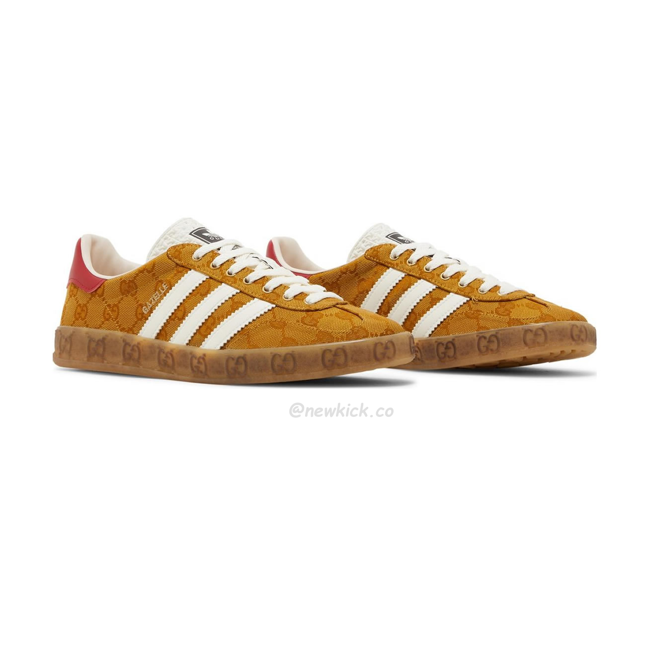 Adidas Gazelle Gucci Original Gg Beige Brown 707868 Uwv20 7162 (5) - newkick.vip