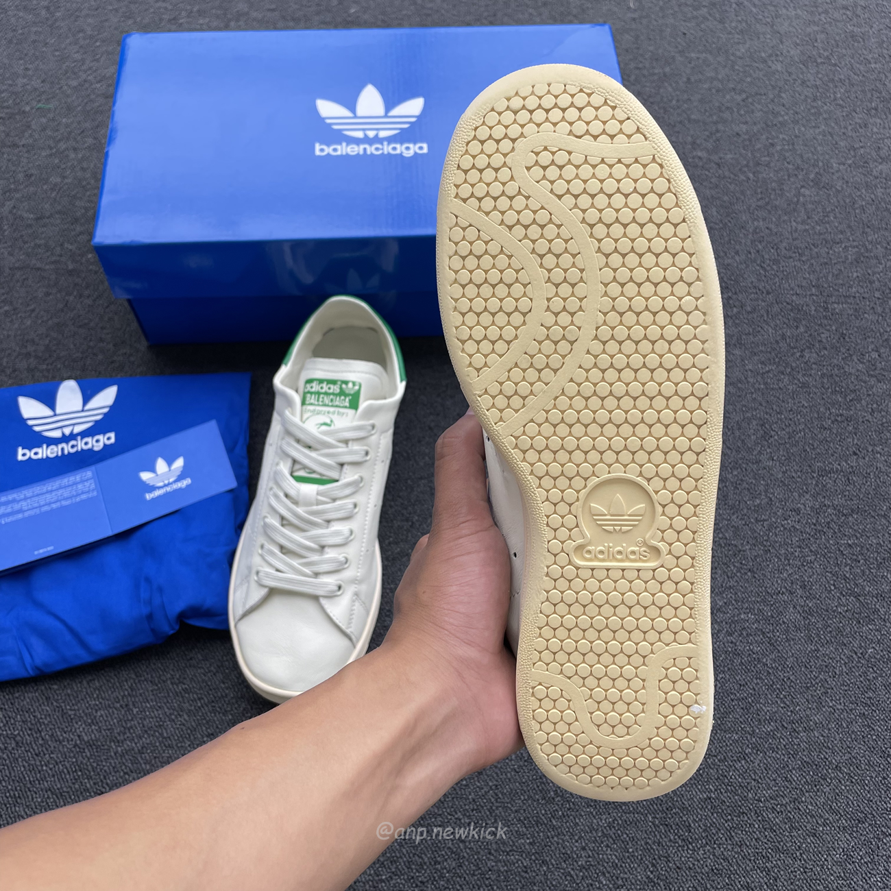 Adidas X Balenciaga Stan Smith Worn Out Off White Green 721835 Wbdv4 9703 (12) - newkick.vip