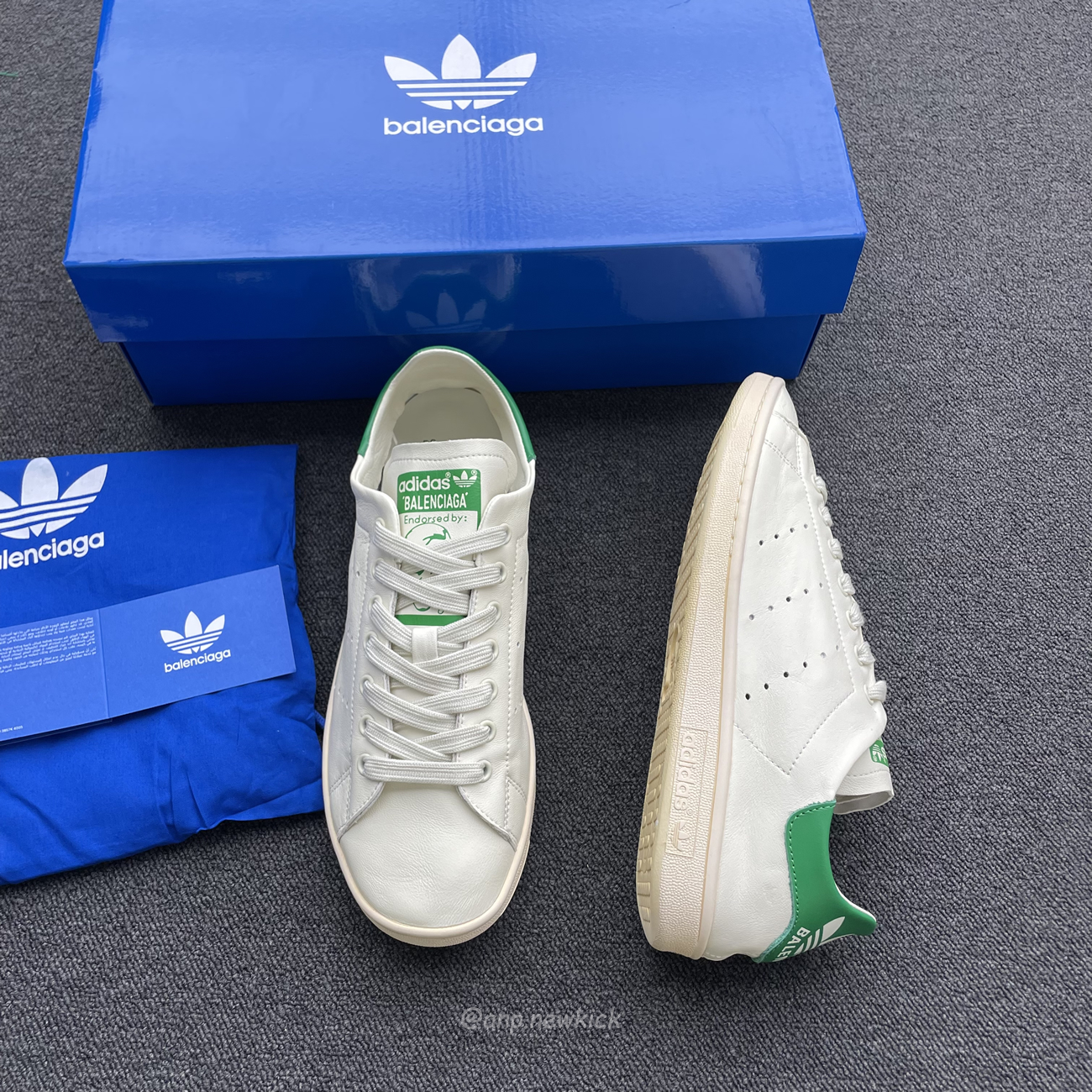 Adidas X Balenciaga Stan Smith Worn Out Off White Green 721835 Wbdv4 9703 (4) - newkick.vip