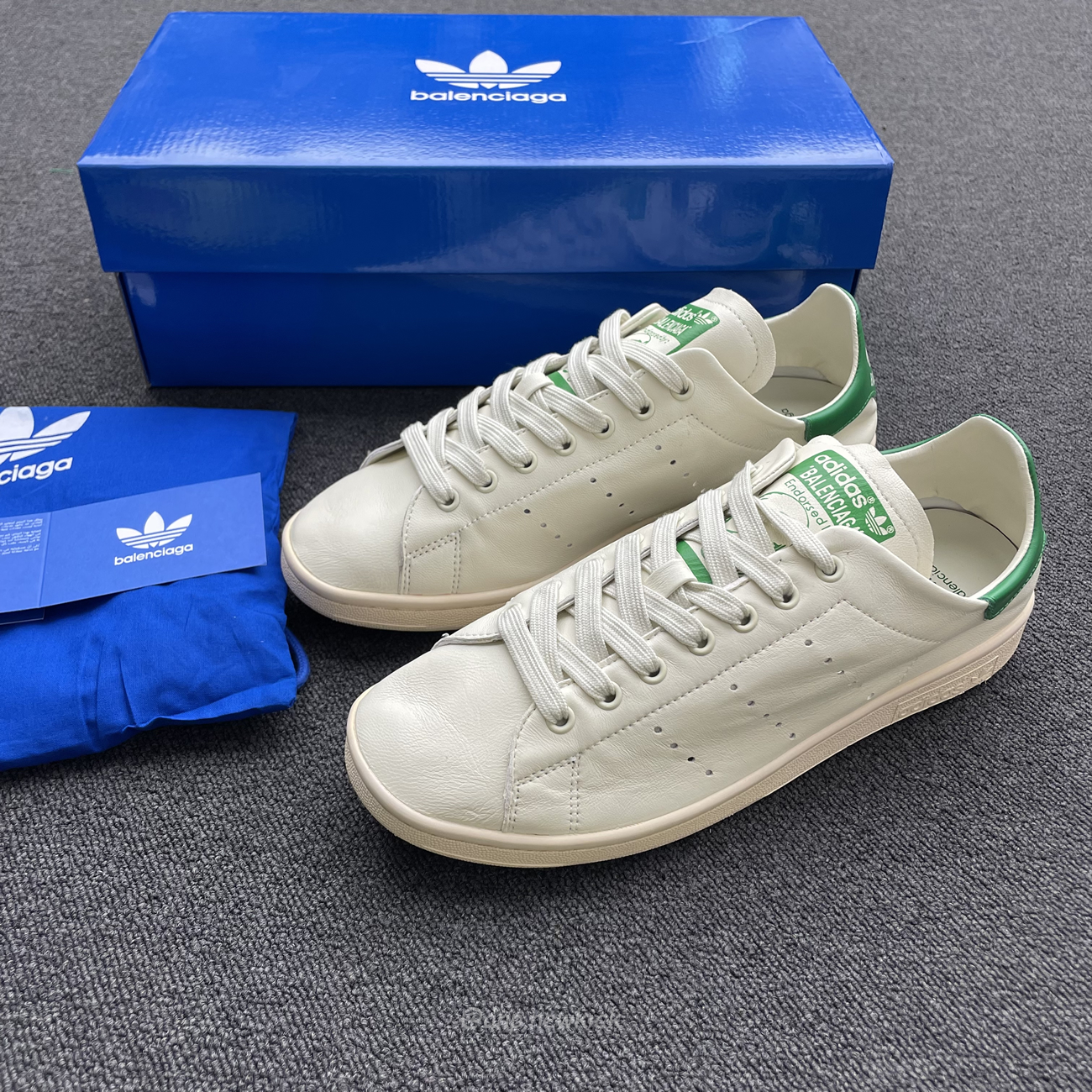 Adidas X Balenciaga Stan Smith Worn Out Off White Green 721835 Wbdv4 9703 (5) - newkick.vip