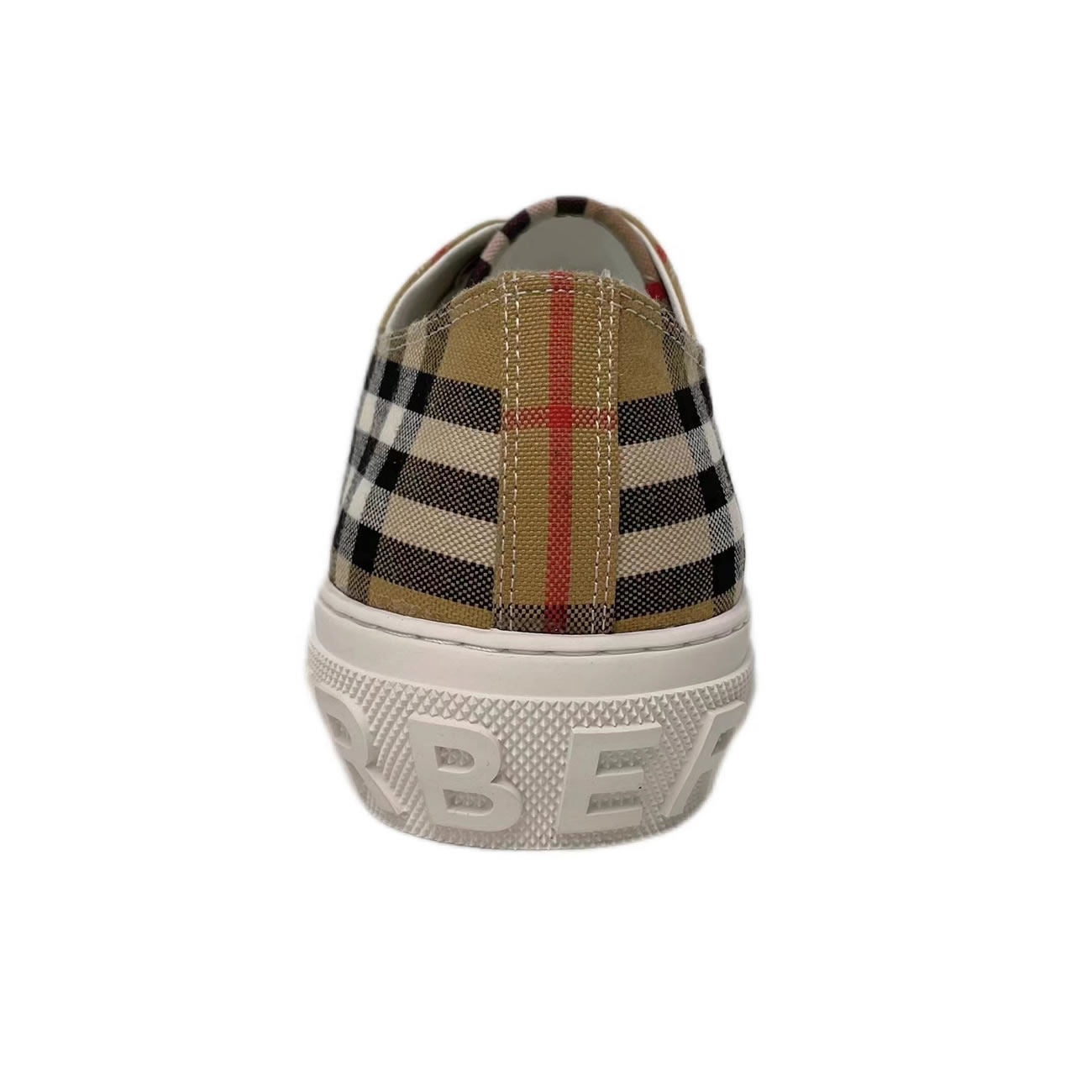 Burberry Vintage Check Cotton Sneakers Archive Beige White W 80505061 (3) - newkick.vip