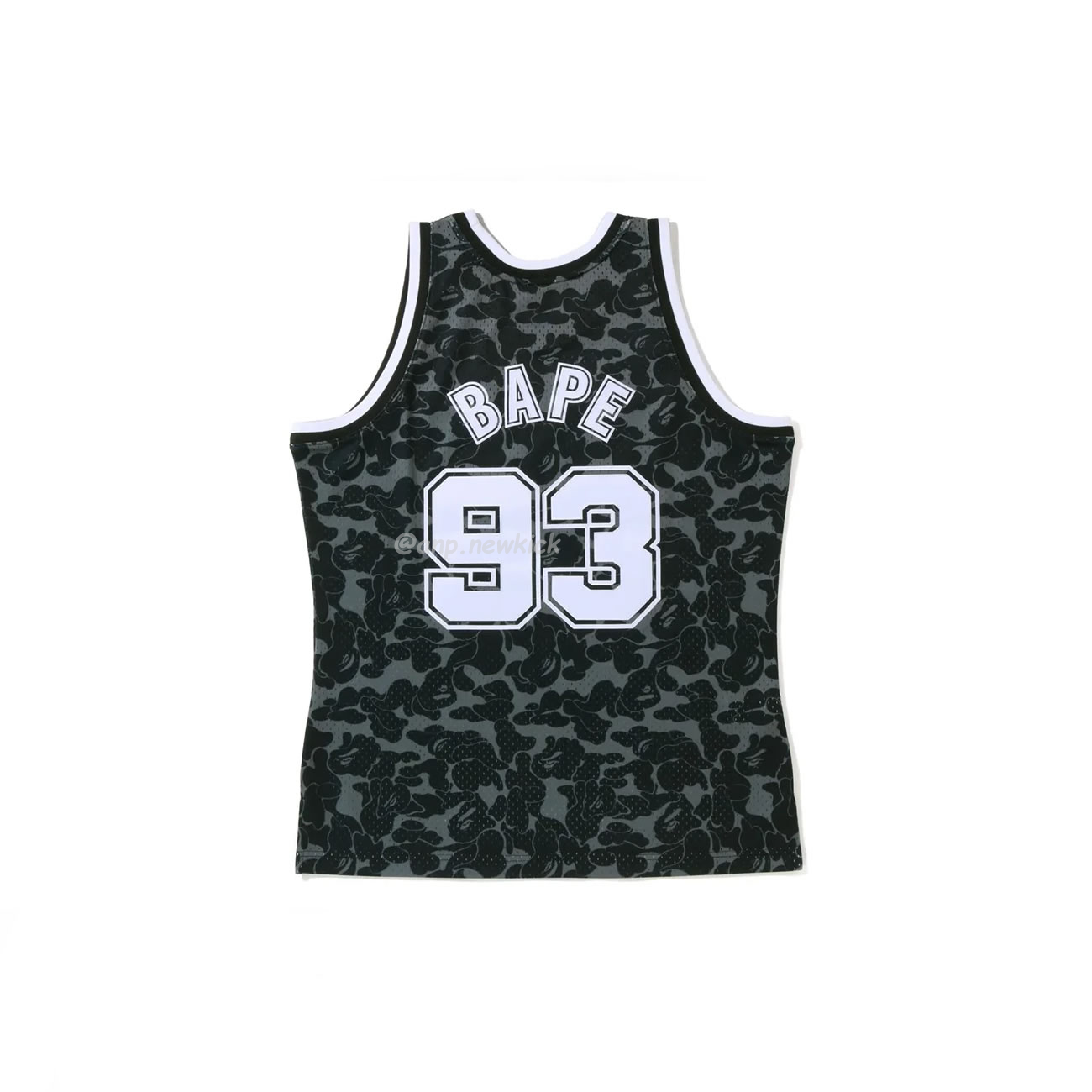 A Bathing Ape X Mitchell Ness New Jersey Nets Jersey Black Red Blue (5) - newkick.vip