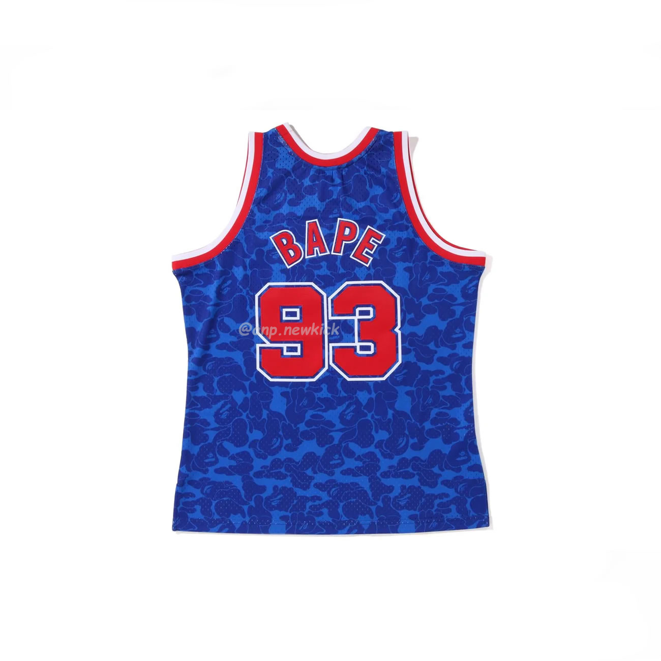 A Bathing Ape X Mitchell Ness New Jersey Nets Jersey Black Red Blue (7) - newkick.vip