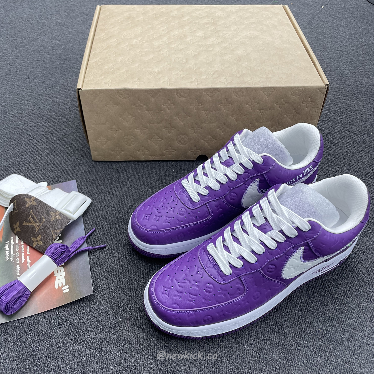 Lv X Nike Air Force 1 Low Purple (2) - newkick.vip